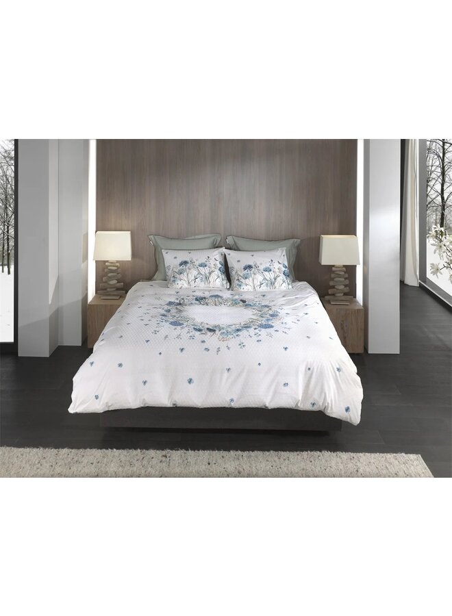 Heckett & Lane Dekbedovertrek Mikaela Wit - Clip Sheared Katoen