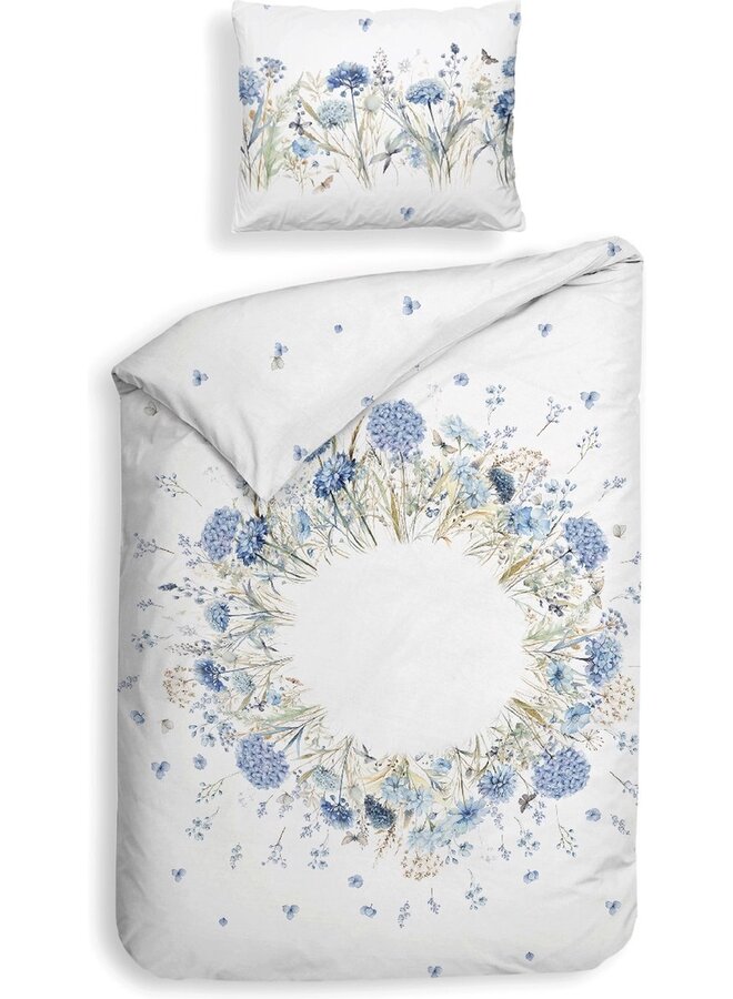 Heckett & Lane Dekbedovertrek Mikaela Wit - Clip Sheared Katoen