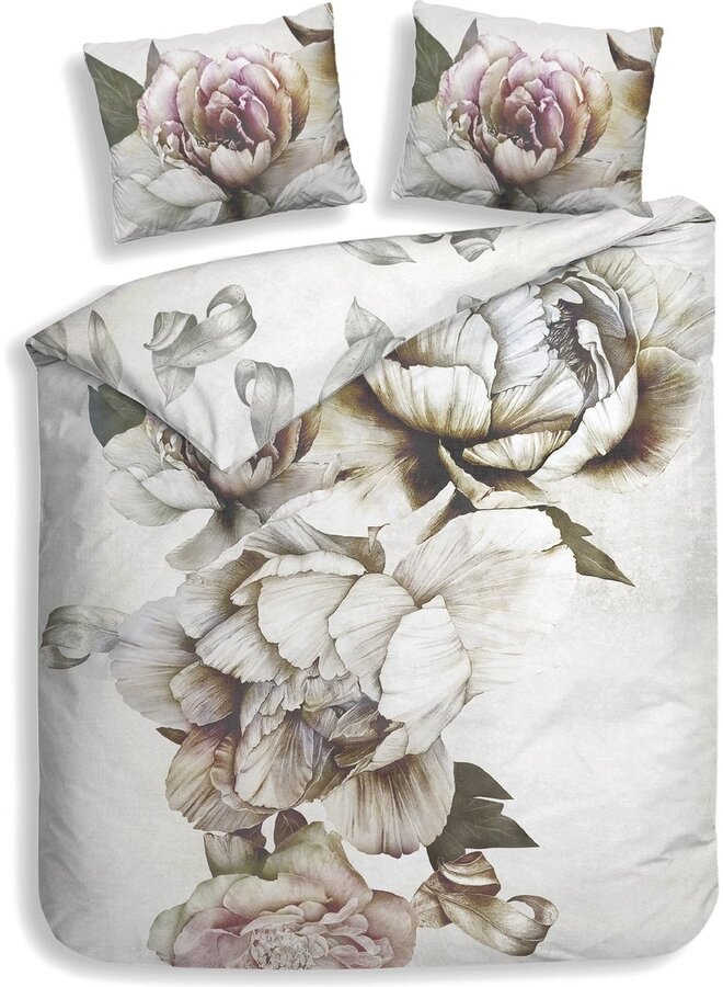 Dekbedovertrek Elena Wit - Dobby Katoen