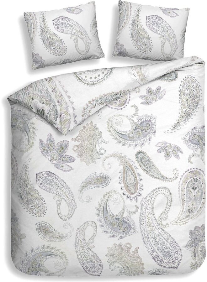 Heckett & Lane Dekbedovertrek Muelle Wit - Dobby Katoen