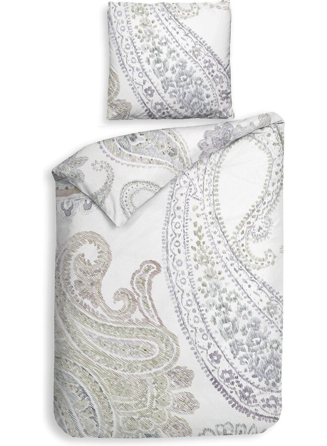 Heckett & Lane Dekbedovertrek Muelle Wit - Dobby Katoen