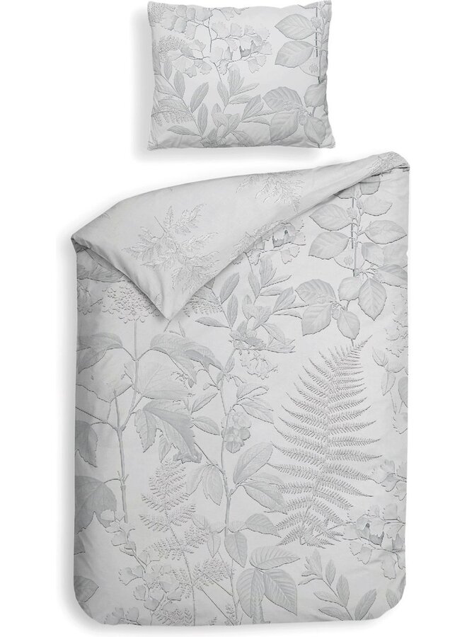 Heckett & Lane Dekbedovertrek Freyr Grijs - Dobby Katoen