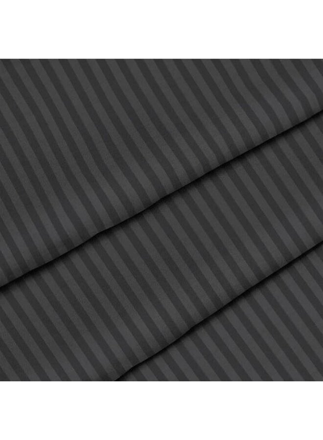 Satin d'Or Dekbedovertrek Hotel Linnen Antraciet - Katoensatijn