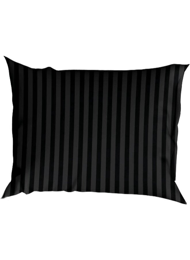 Satin d'Or Dekbedovertrek Hotel Linnen Zwart - Katoensatijn