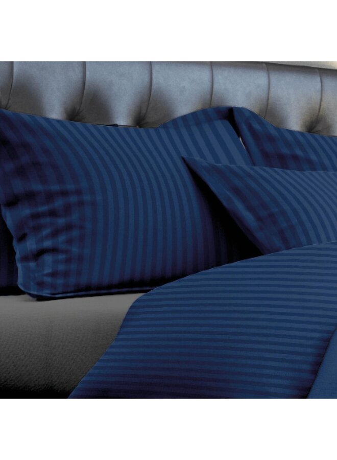 Satin d'Or Dekbedovertrek Hotel Linnen Navy - Katoensatijn