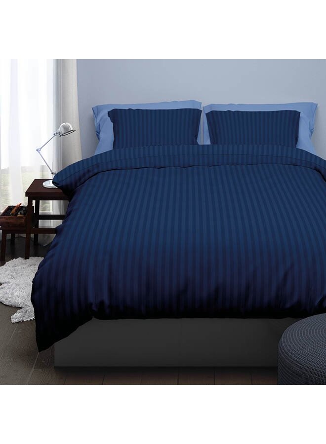 Satin d'Or Dekbedovertrek Hotel Linnen Navy - Katoensatijn