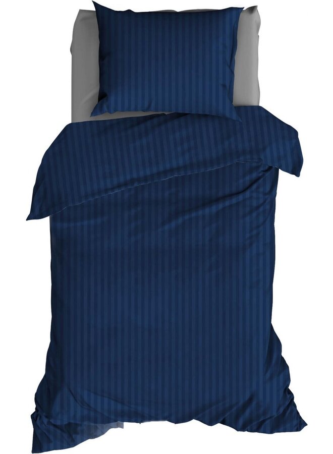 Satin d'Or Dekbedovertrek Hotel Linnen Navy - Katoensatijn