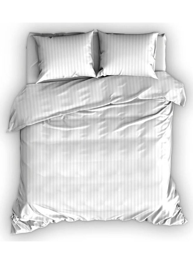 Satin d'Or Dekbedovertrek Hotel Linnen Wit - Katoensatijn