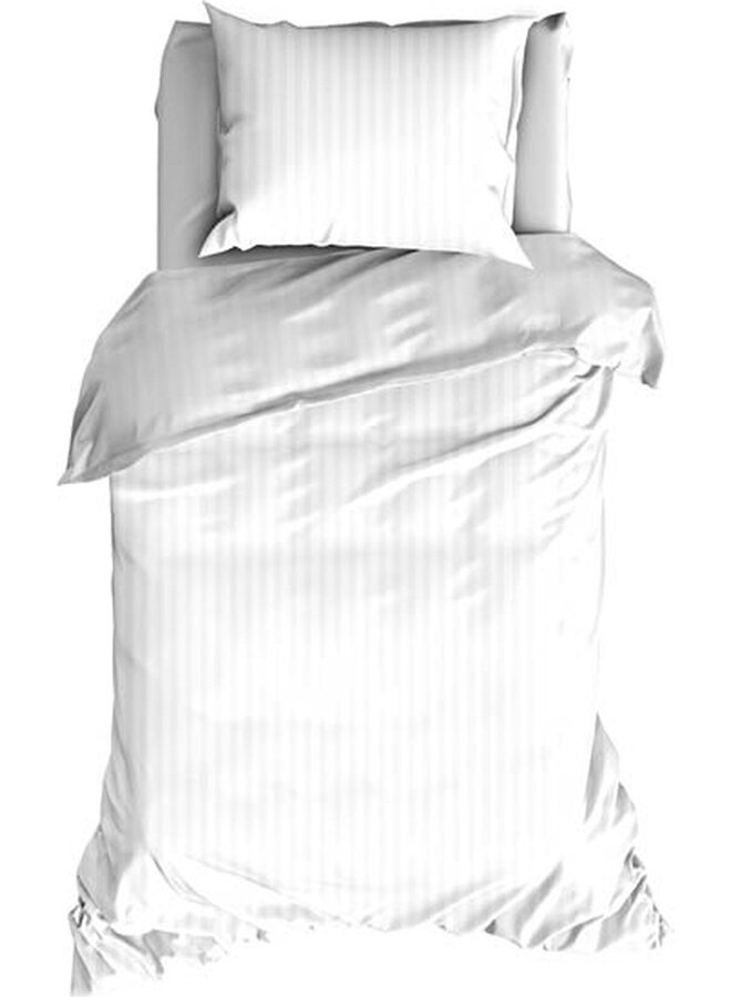 Satin d'Or Dekbedovertrek Hotel Linnen Wit - Katoensatijn