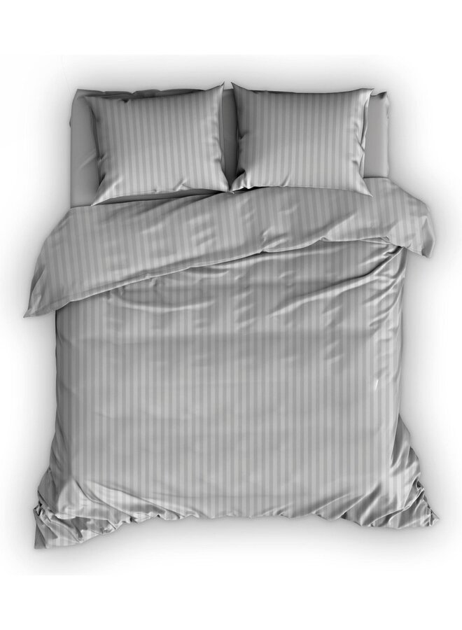 Satin d'Or Dekbedovertrek Hotel Linnen Grijs - Katoensatijn
