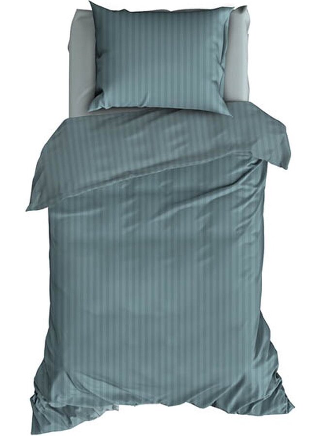 Satin d'Or Dekbedovertrek Hotel Linnen Blauw - Katoensatijn