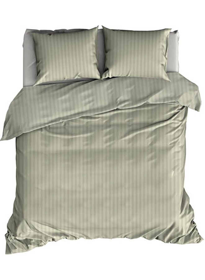 Satin d'Or Dekbedovertrek Hotel Linnen Groen - Katoensatijn