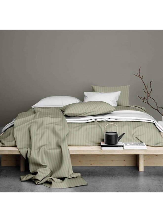 Satin d'Or Dekbedovertrek Hotel Linnen Groen - Katoensatijn