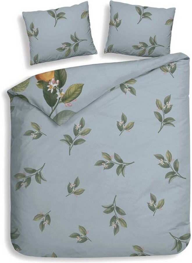 Heckett & Lane Katoen/satijn Dekbedovertrek Blauw