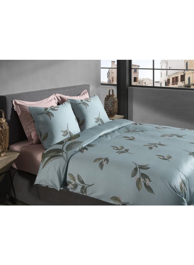 Heckett & Lane Katoen/satijn Dekbedovertrek Blauw