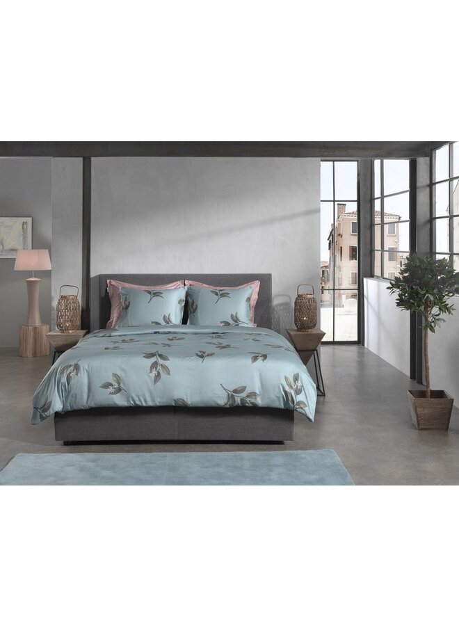 Heckett & Lane Katoen/satijn Dekbedovertrek Blauw