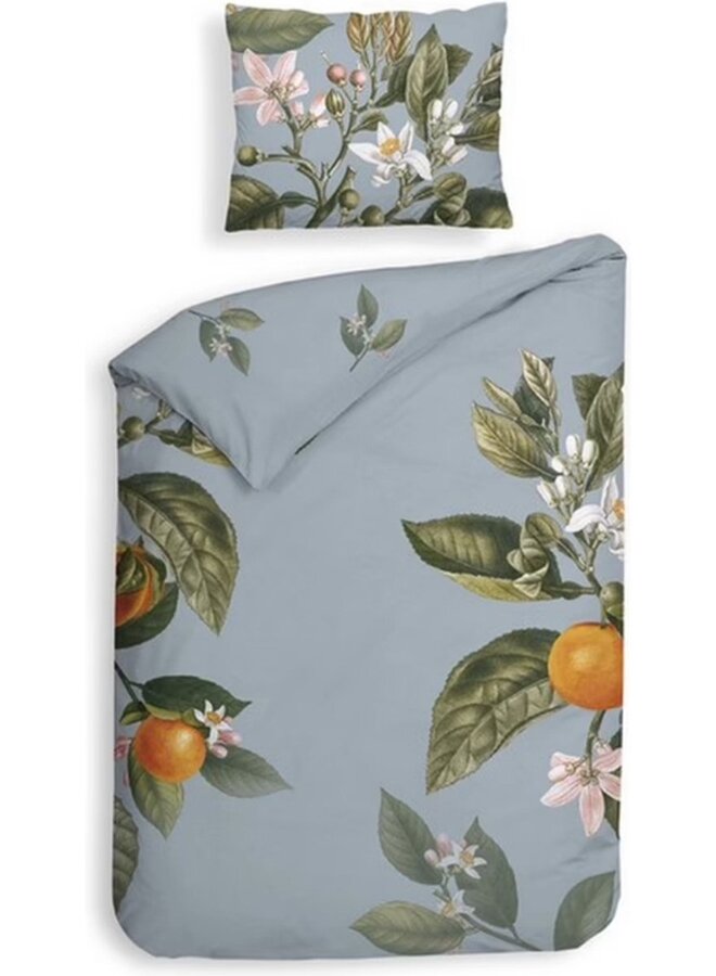 Heckett & Lane Katoen/satijn Dekbedovertrek Blauw