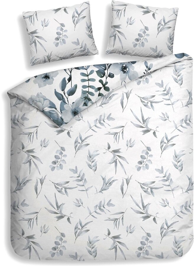 Heckett & Lane Dekbedovertrek Kristoffer Blauw - Katoensatijn