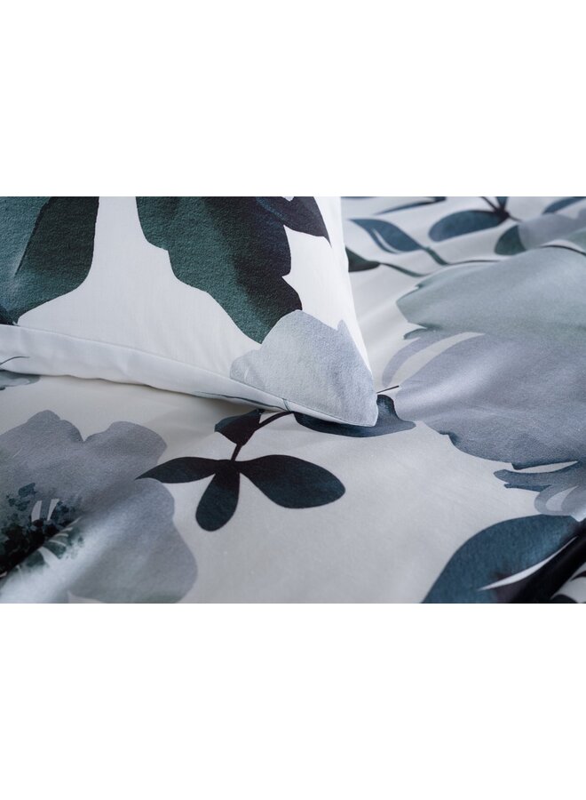 Heckett & Lane Dekbedovertrek Kristoffer Blauw - Katoensatijn