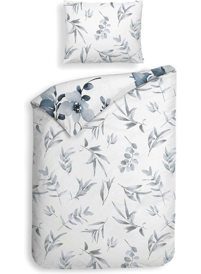 Heckett & Lane Dekbedovertrek Kristoffer Blauw - Katoensatijn