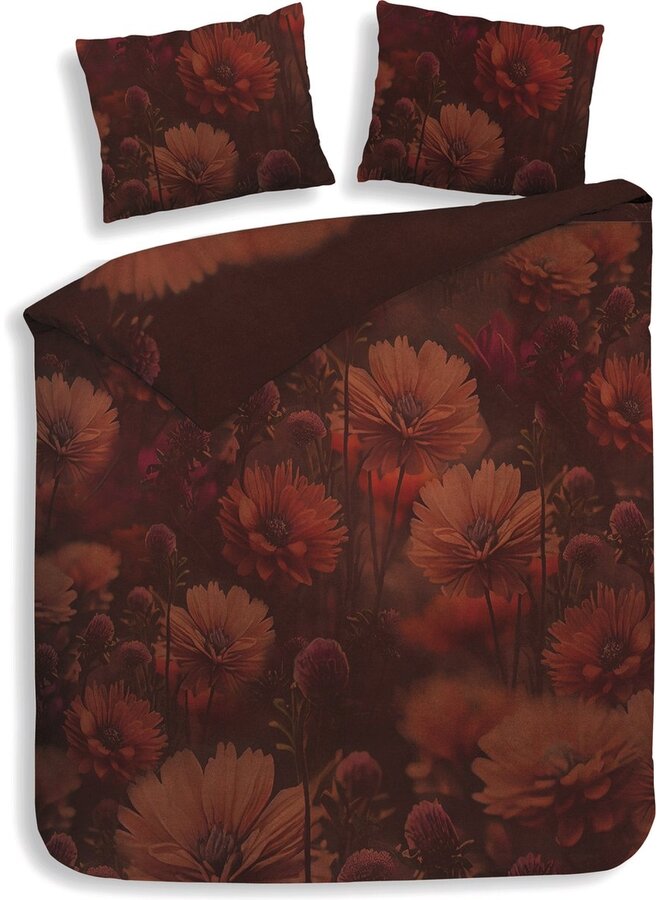 Heckett & Lane Dekbedovertrek Niall Rood - Katoensatijn