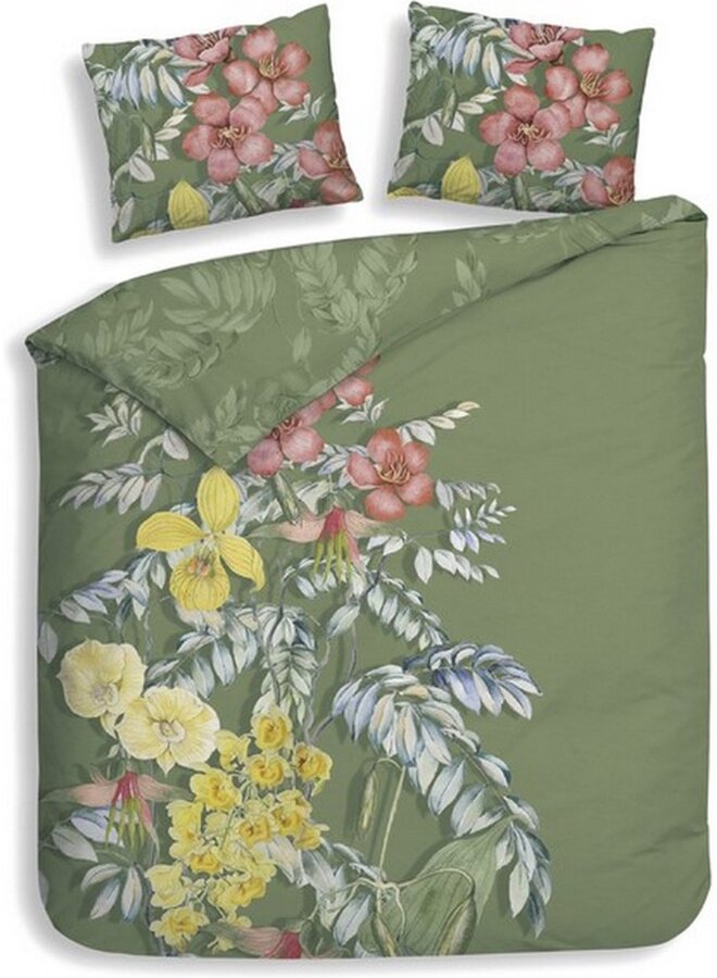 Heckett & Lane Dekbedovertrek Jean Groen - Katoensatijn