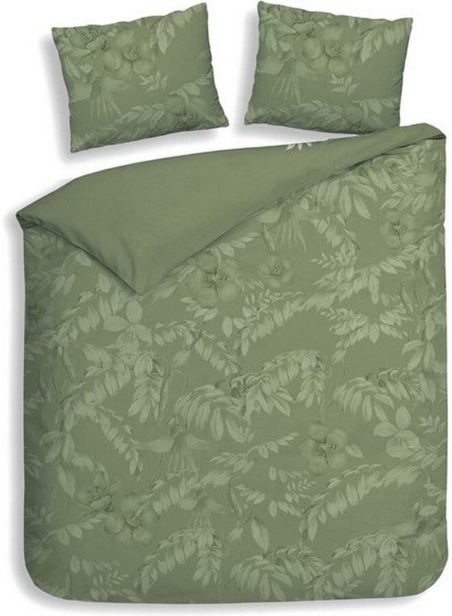 Heckett & Lane Dekbedovertrek Jean Groen - Katoensatijn