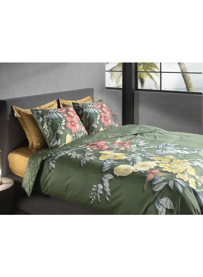 Heckett & Lane Dekbedovertrek Jean Groen - Katoensatijn