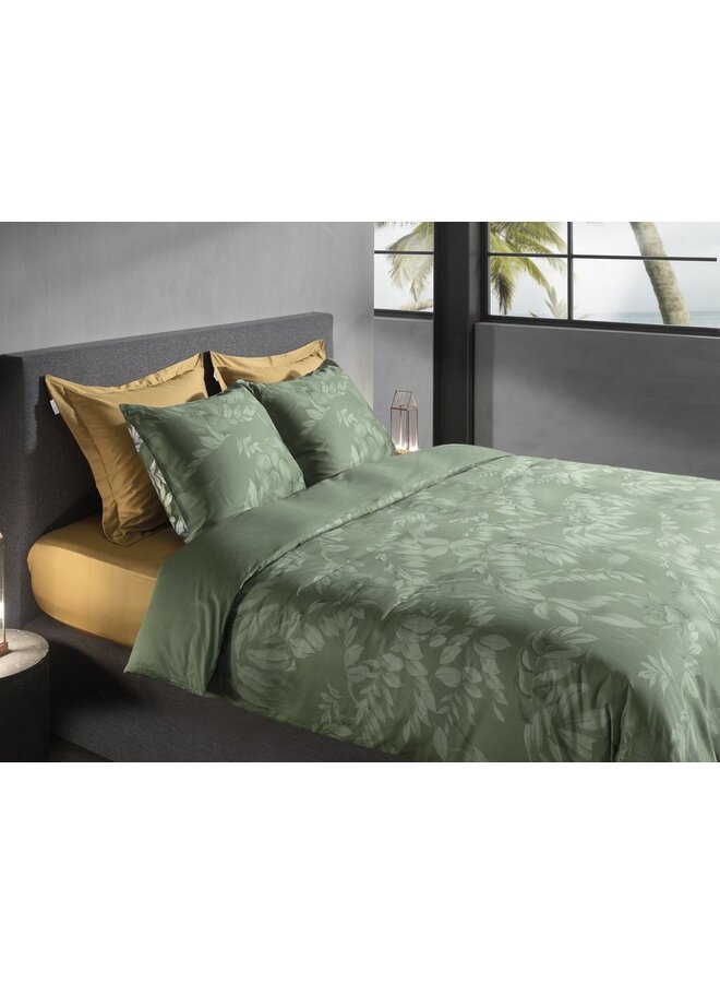 Heckett & Lane Dekbedovertrek Jean Groen - Katoensatijn