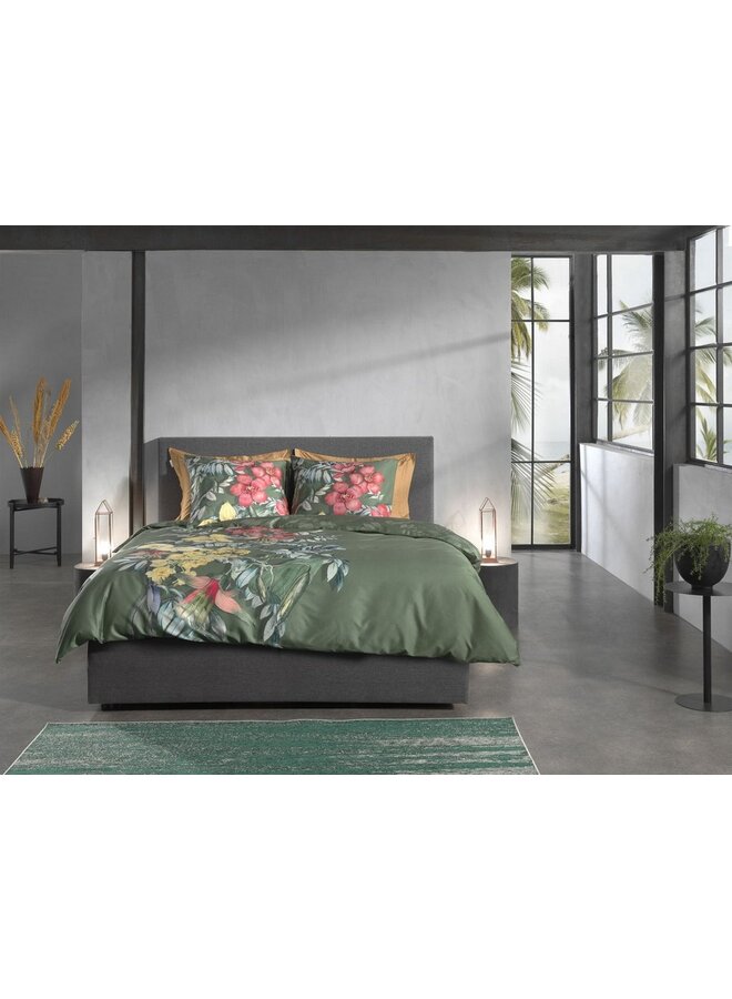 Heckett & Lane Dekbedovertrek Jean Groen - Katoensatijn