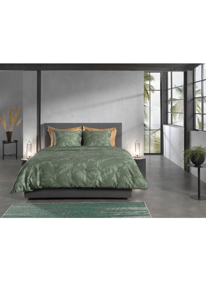 Heckett & Lane Dekbedovertrek Jean Groen - Katoensatijn