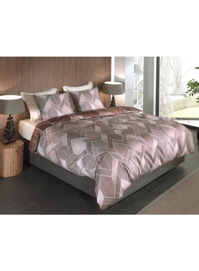 Heckett & Lane Dekbedovertrek Murdock Bruin - Katoensatijn