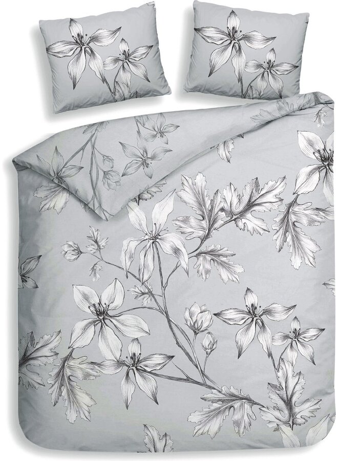 Dekbedovertrek Ketill Grijs - Katoensatijn