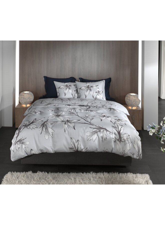 Heckett & Lane Katoen/satijn Dekbedovertrek Grijs