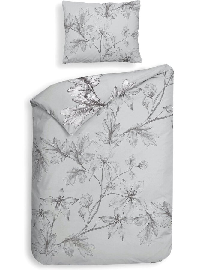 Heckett & Lane Dekbedovertrek Ketill Grijs - Katoensatijn
