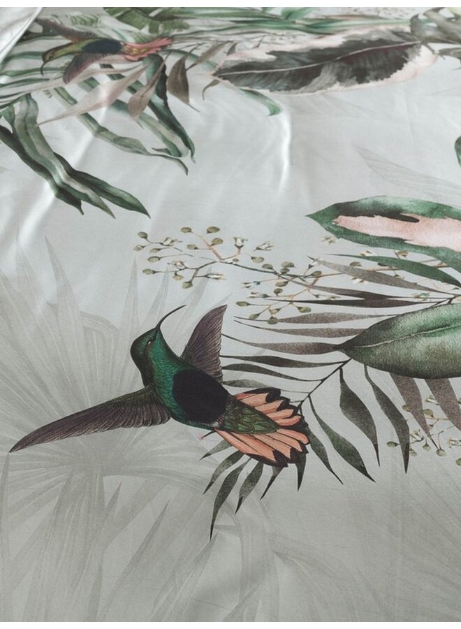 Heckett & Lane Dekbedovertrek Ciunglia Groen - Katoensatijn