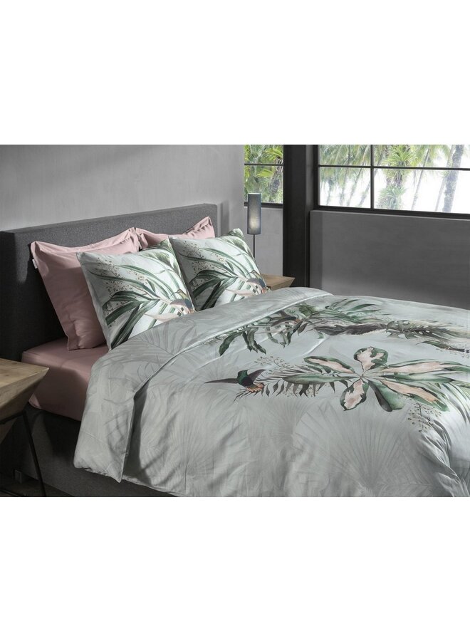 Heckett & Lane Dekbedovertrek Ciunglia Groen - Katoensatijn