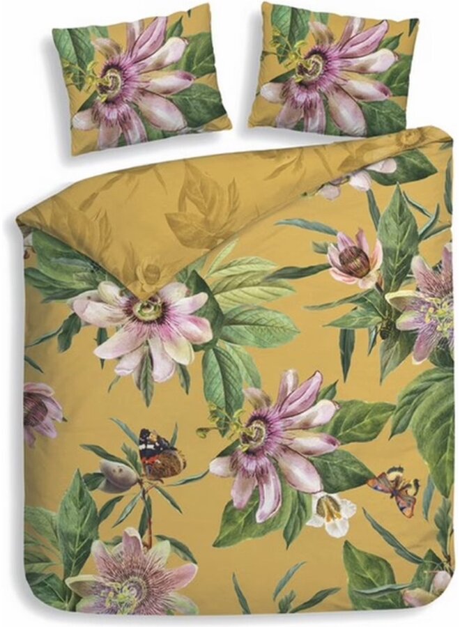 Dekbedovertrek Sara Geel - Katoensatijn PL3