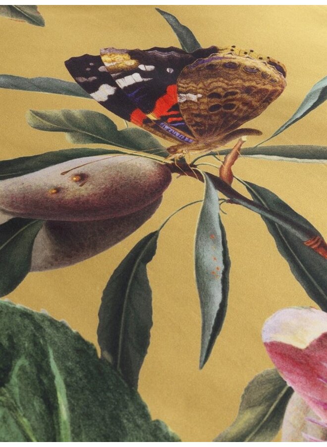 Heckett & Lane Dekbedovertrek Sara Geel - Katoensatijn