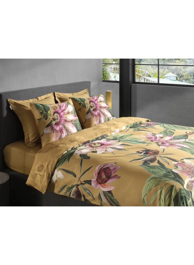 Heckett & Lane Dekbedovertrek Sara Geel - Katoensatijn