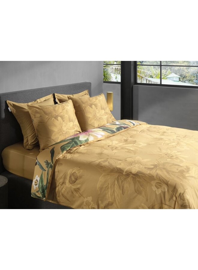 Heckett & Lane Dekbedovertrek Sara Geel - Katoensatijn
