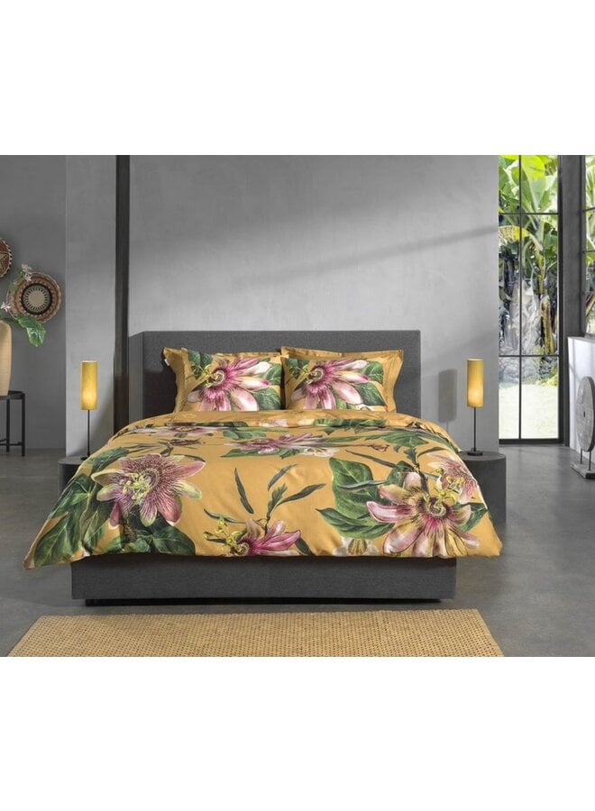 Heckett & Lane Dekbedovertrek Sara Geel - Katoensatijn