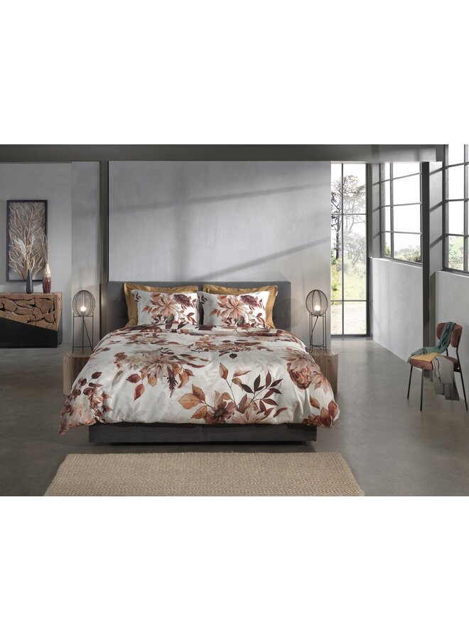 Heckett & Lane Dekbedovertrek Selina Wit - Katoensatijn