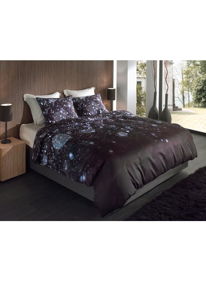 Heckett & Lane Dekbedovertrek Gabin Zwart - Katoensatijn