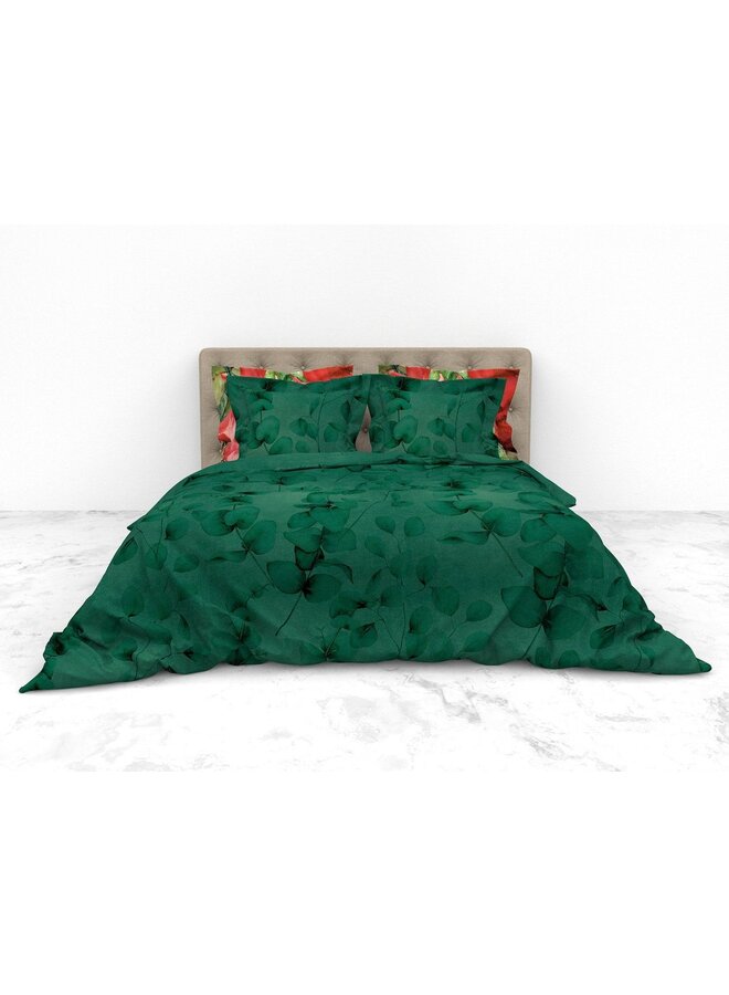 Heckett & Lane Dekbedovertrek Castor Groen - Katoensatijn