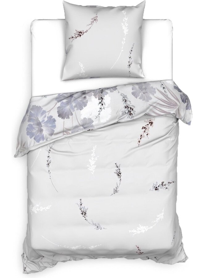 Heckett & Lane Dekbedovertrek Downetti Grijs - Katoensatijn