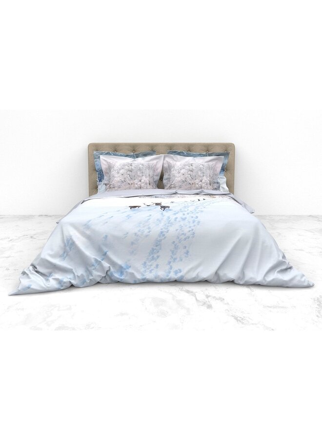 Heckett & Lane Dekbedovertrek Doriane Wit - Katoensatijn