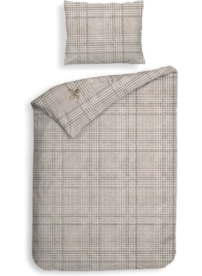 Heckett & Lane Dekbedovertrek Rory Beige - Twill Katoen