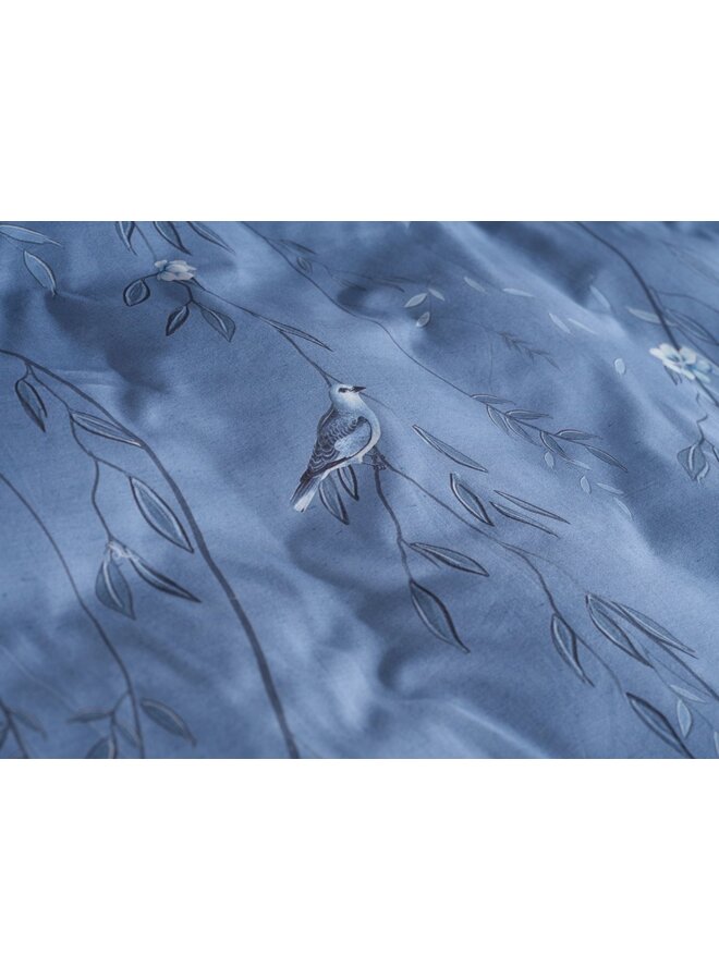 Heckett & Lane Dekbedovertrek Margaux Blauw - Twill Katoen