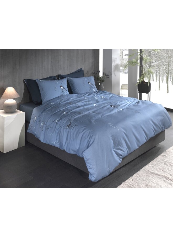 Heckett & Lane Dekbedovertrek Margaux Blauw - Twill Katoen